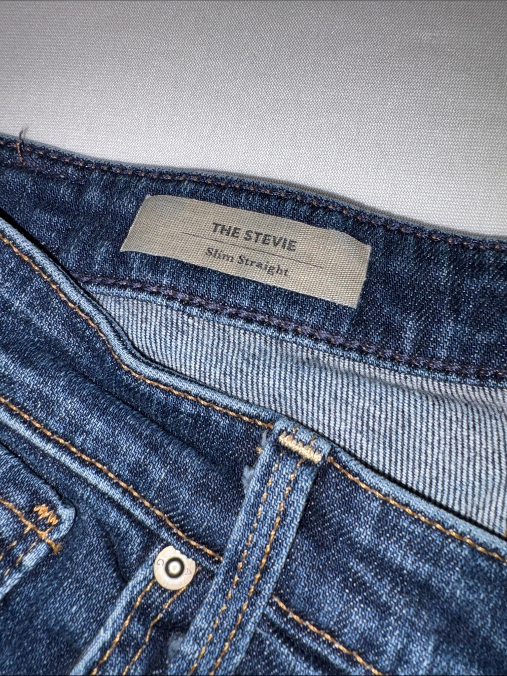 Adriano Goldschmied Blue Denim Jeans Classic Slim Straight Fit The Stevie Sz 29R - Picture 7 of 10